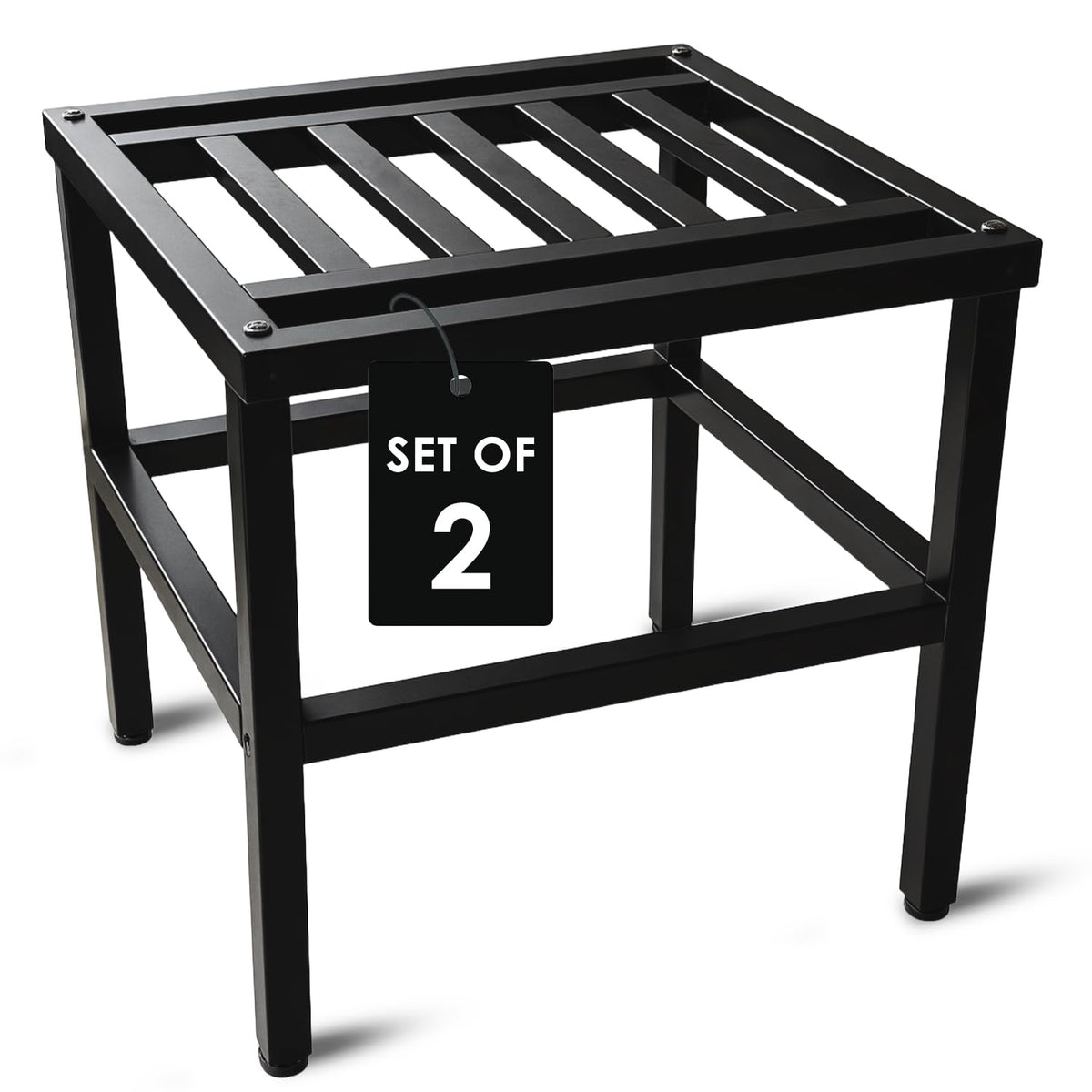 Hongsane 13-inch round plant stand top view showing sturdy platform for heavy pots
