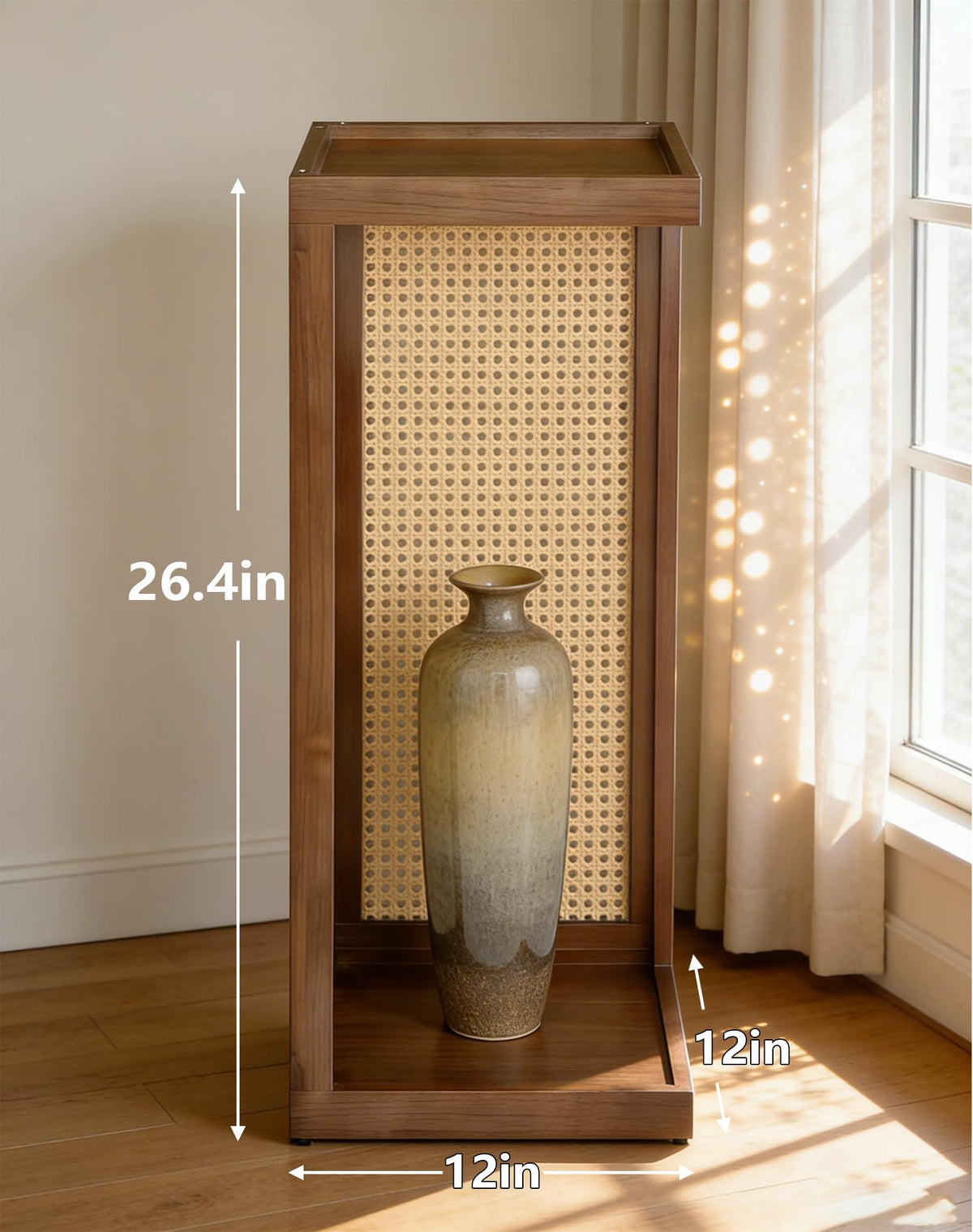 Hongsane plant stand at 26-inch height fits tall plants gracefully.