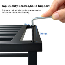 Hongsane plant stand adjustable feet protect floors on uneven surfaces.
