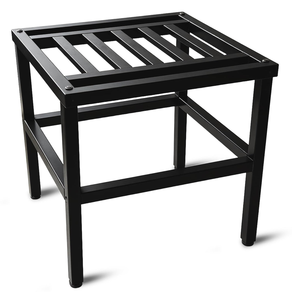 Hongsane plant stand with rock-solid base supports heavy pots.