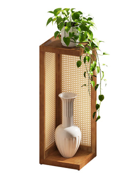 Hongsane plant stand doubles as a side table and display.