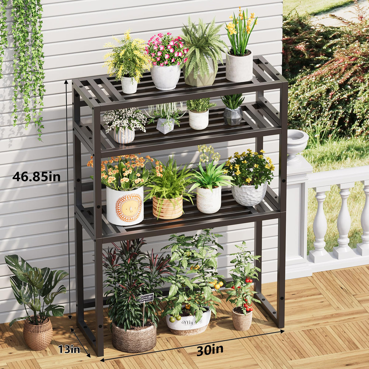 Hongsane plant stand with waterproof coating ready for outdoor use