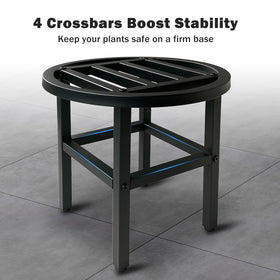 Hongsane rust-proof galvanized steel stand with crossbars for solid plant placement.