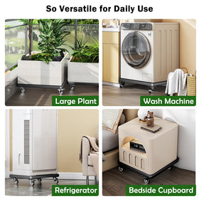 Hongsane rust-proof caddy keeps outdoor plants mobile year-round.