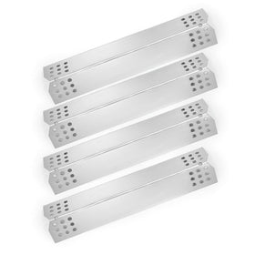 Hongso heat plates for Nexgrill 4-burner, front view, durable stainless steel with even heat distribution.
