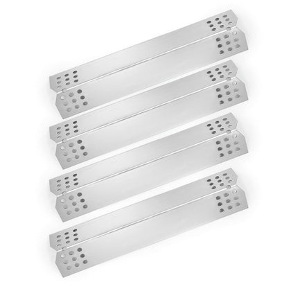 Hongso heat plates for Nexgrill 4-burner, front view, durable stainless steel with even heat distribution.