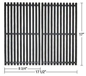 Hongso 17-inch grill grate back view; non-slip grooves help secure placement.