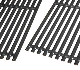 Hongso 17-inch cast iron grate close-up shows seasoned surface and heat retention.