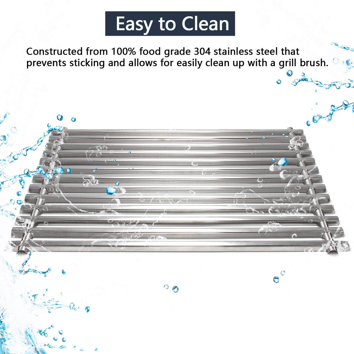 Hongso 65905 SCG521 stainless steel grates — easy to clean after sizzling barbecues