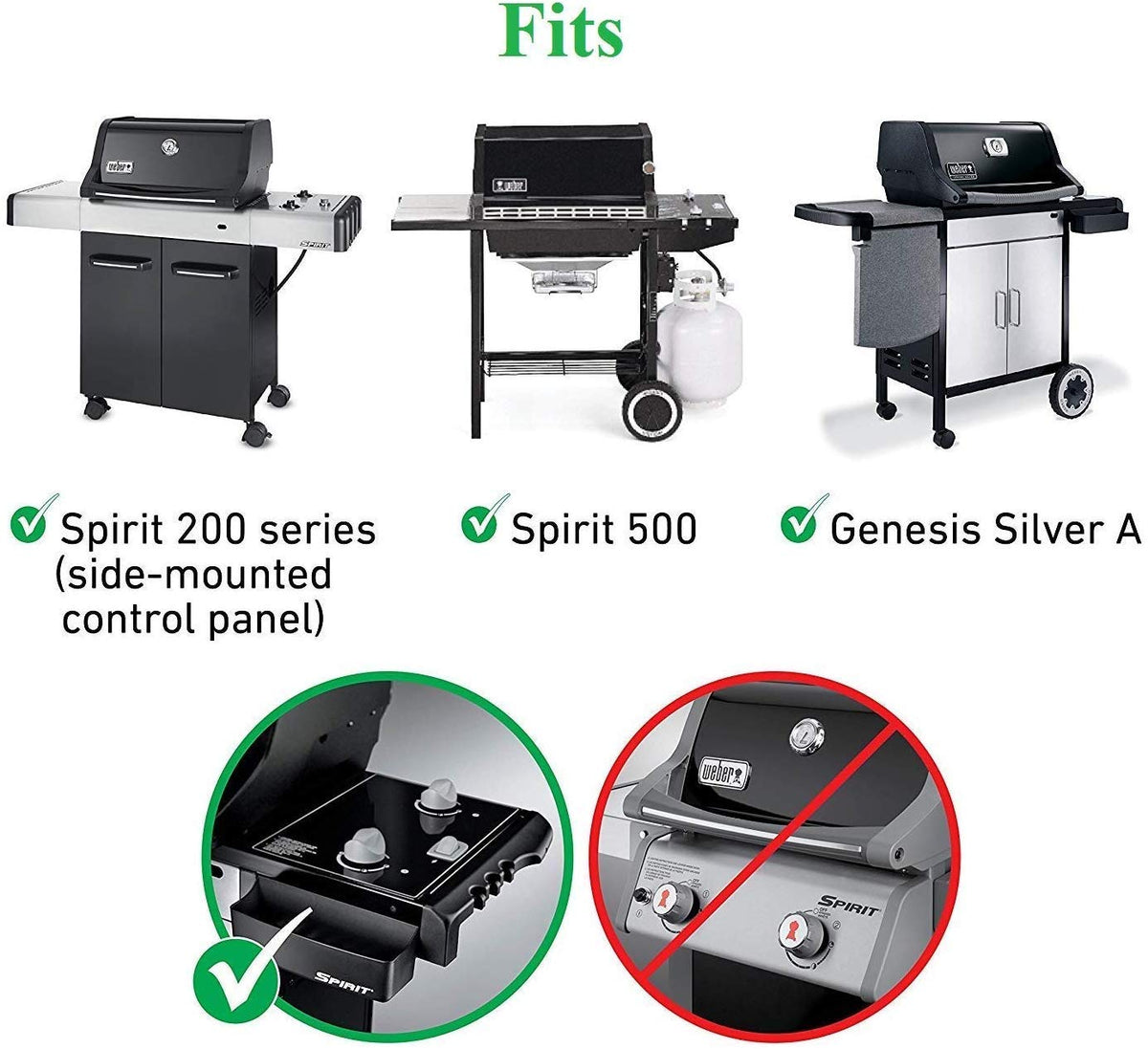 Hongso 65905 SCG521 grates for Spirit 500 side-control — even heat surface for steady cooking