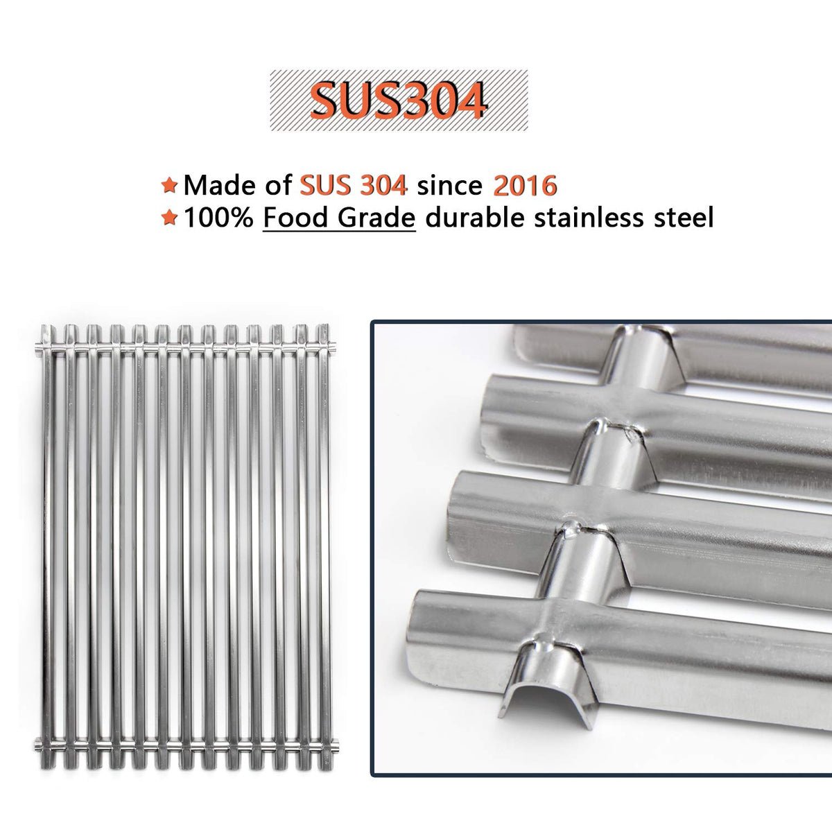 Hongso 65905 SCG521 set of two grates — ample cooking area for family meals