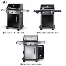 Hongso 7636 flavorizer bars installed on Weber Spirit; durable fit and reliable performance.