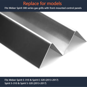 Hongso 7636 flavorizer bars packaging; ready-to-install replacement parts for Weber Spirit.