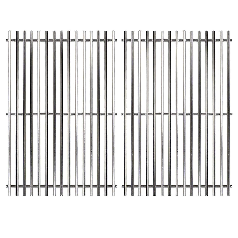 Hongso 7MM stainless steel grill grates on Weber Genesis EP-310, corrosion-resistant and easy to clean.