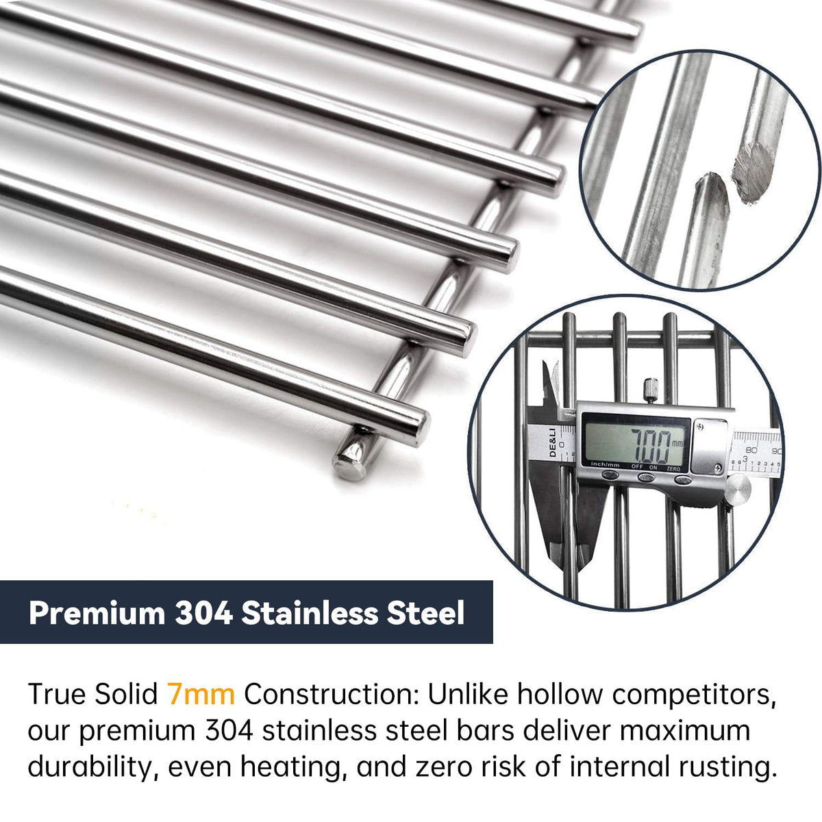 SGS-tested Hongso grill grates indicating quality assurance and reliability.