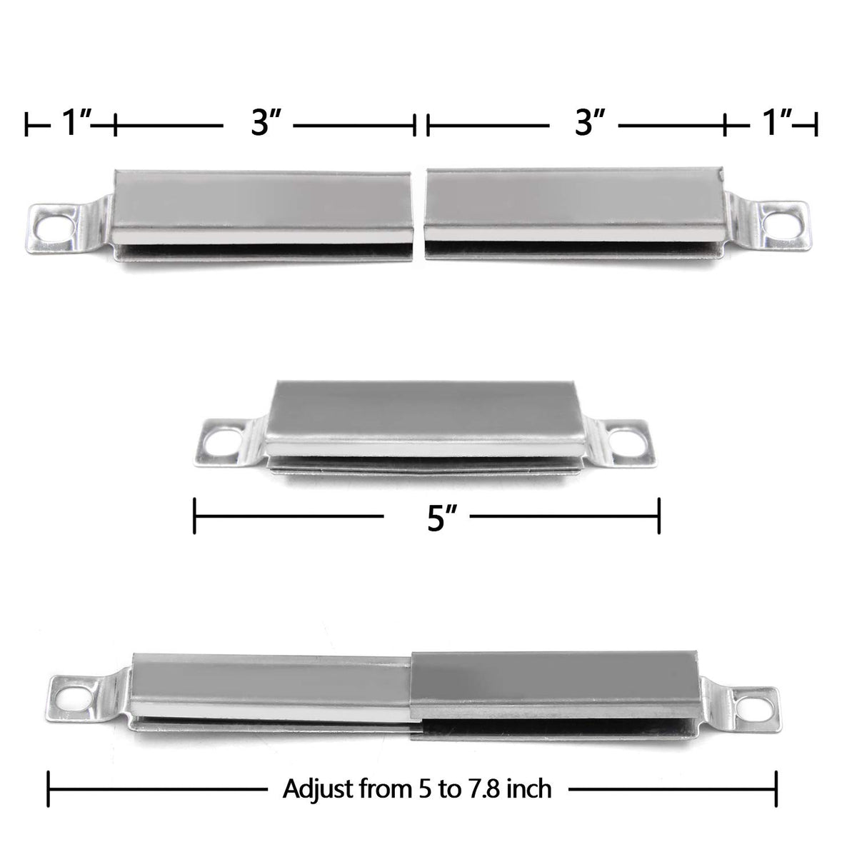 Hongso adjustable crossover tubes for flame alignment and even cooking.