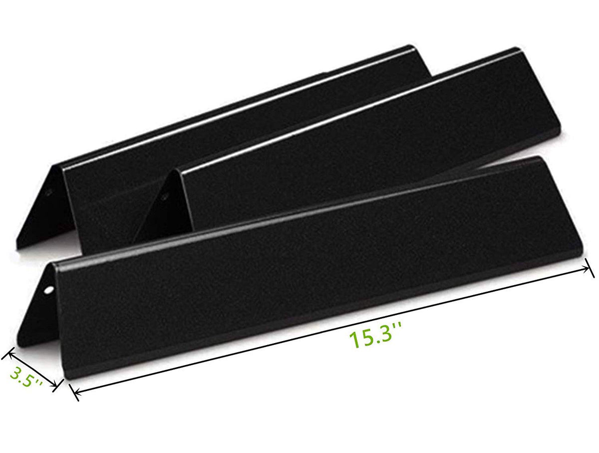 Hongso angled-drip design flavorizer bars help channel drippings away from burners.