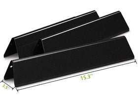 Hongso angled-drip design flavorizer bars help channel drippings away from burners.