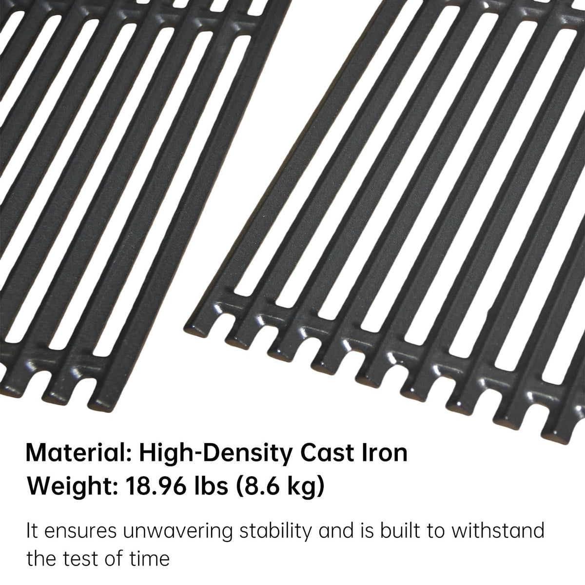 Hongso grill grates create prominent sear marks for flavorful grilling.