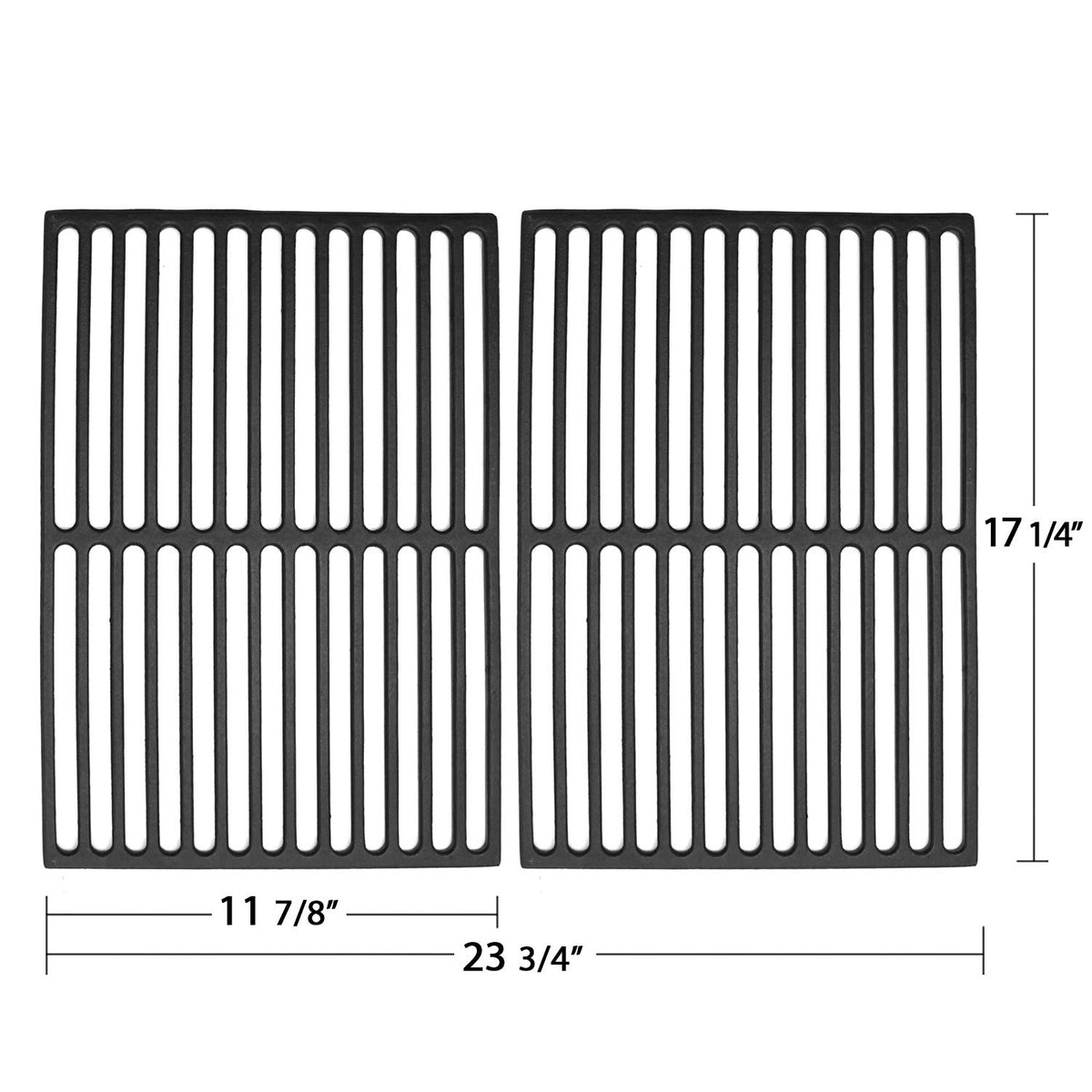 Hongso cast iron grill grates compatible with Genesis models, reliable replacement part.