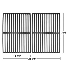 Hongso cast iron grill grates compatible with Genesis models, reliable replacement part.