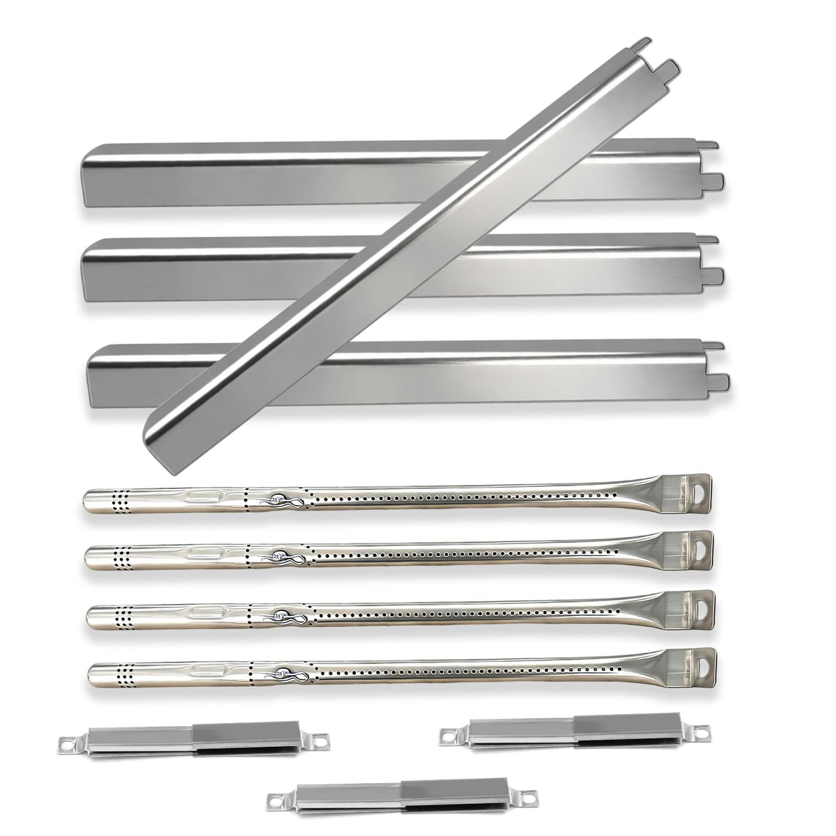 Hongso Charbroil four-burner heat plates, durable stainless steel for even heating and consistent grilling.