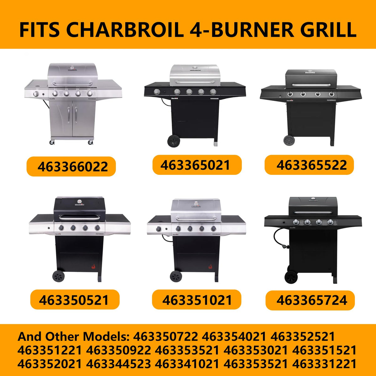 Hongso Charbroil performance kit assembly view showing replacement parts layout.