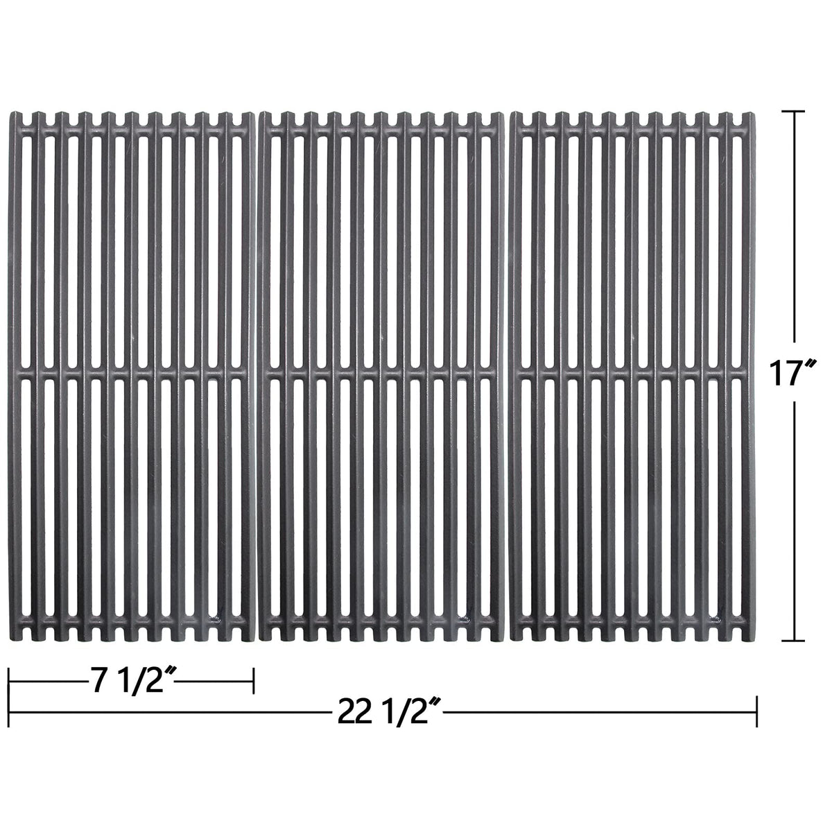 Hongso grate fits Charbroil Tru-Infrared 3-burner models for compatibility.