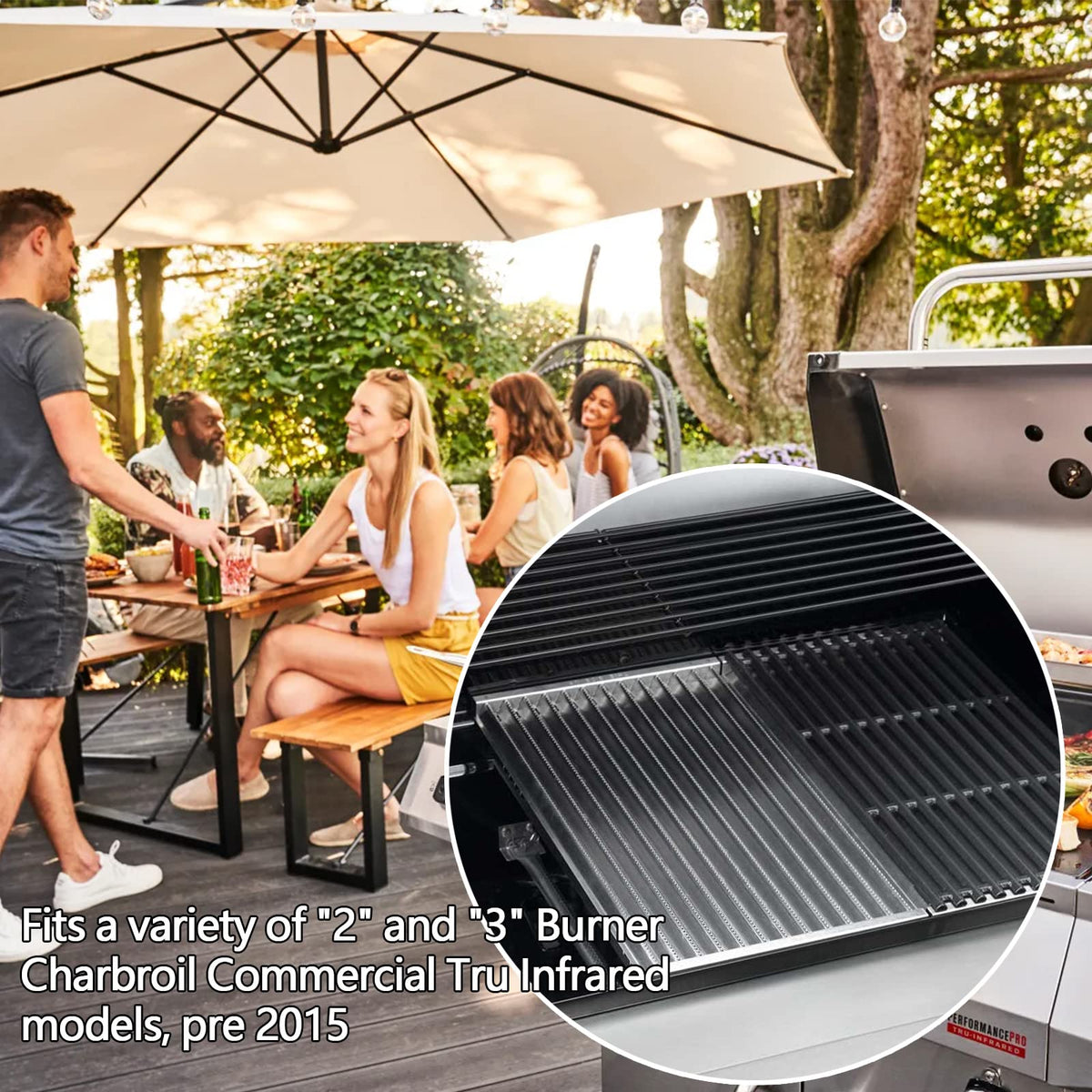 Hongso stainless steel grate pair reduces flare-ups during grilling