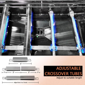 Hongso stainless steel kit supports consistent grilling heat.