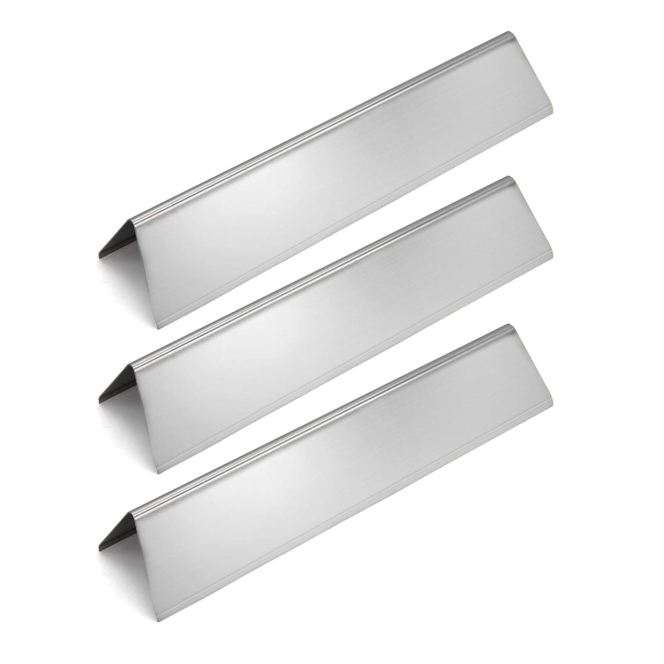 Hongso flavor bars 15-3 inch front view demonstrates sturdy stainless steel construction for even heat