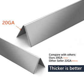 Hongso flavorizer bars stainless edge close-up—protects burners and seals