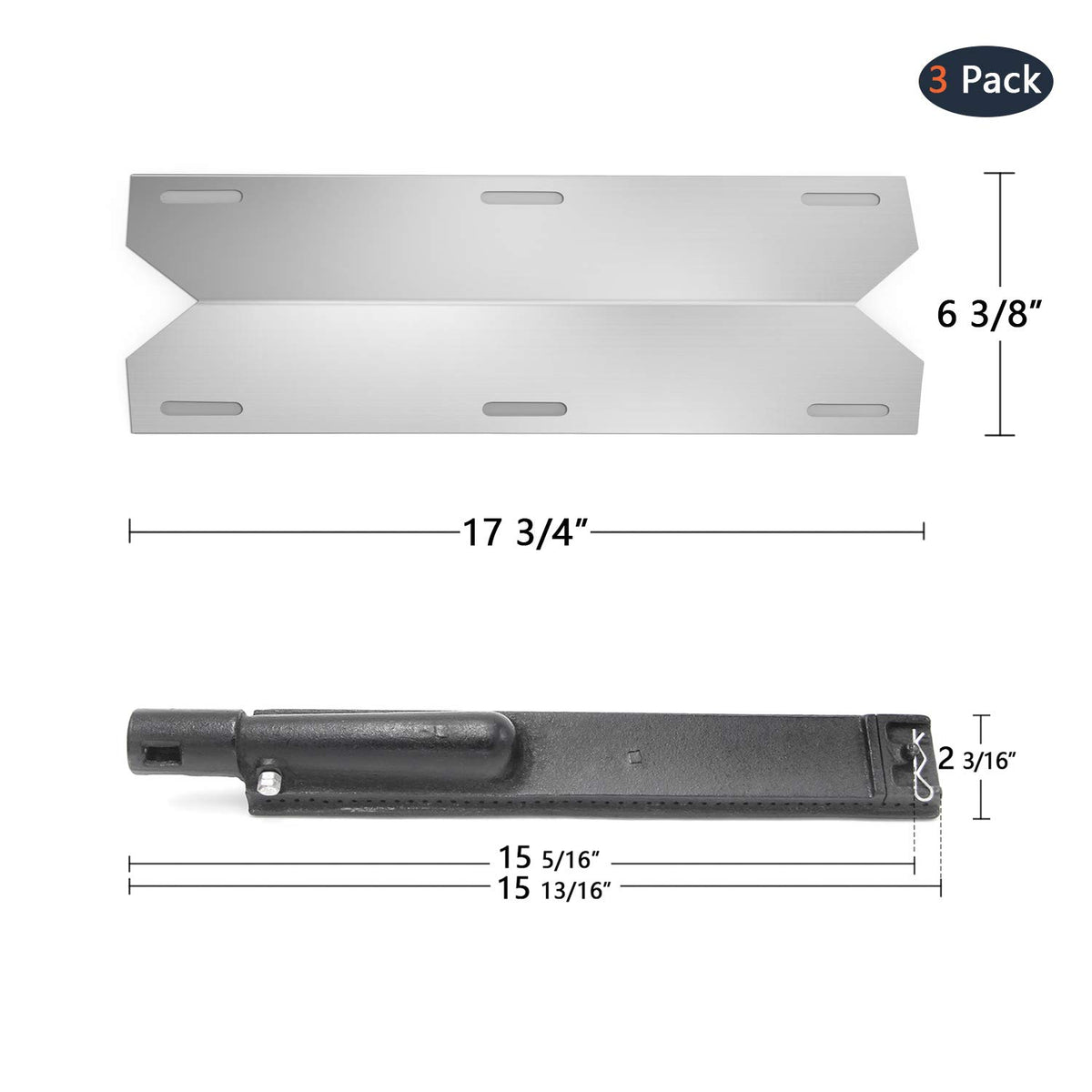 Hongso heat plate set for Jenn-Air provides even heat across surface.