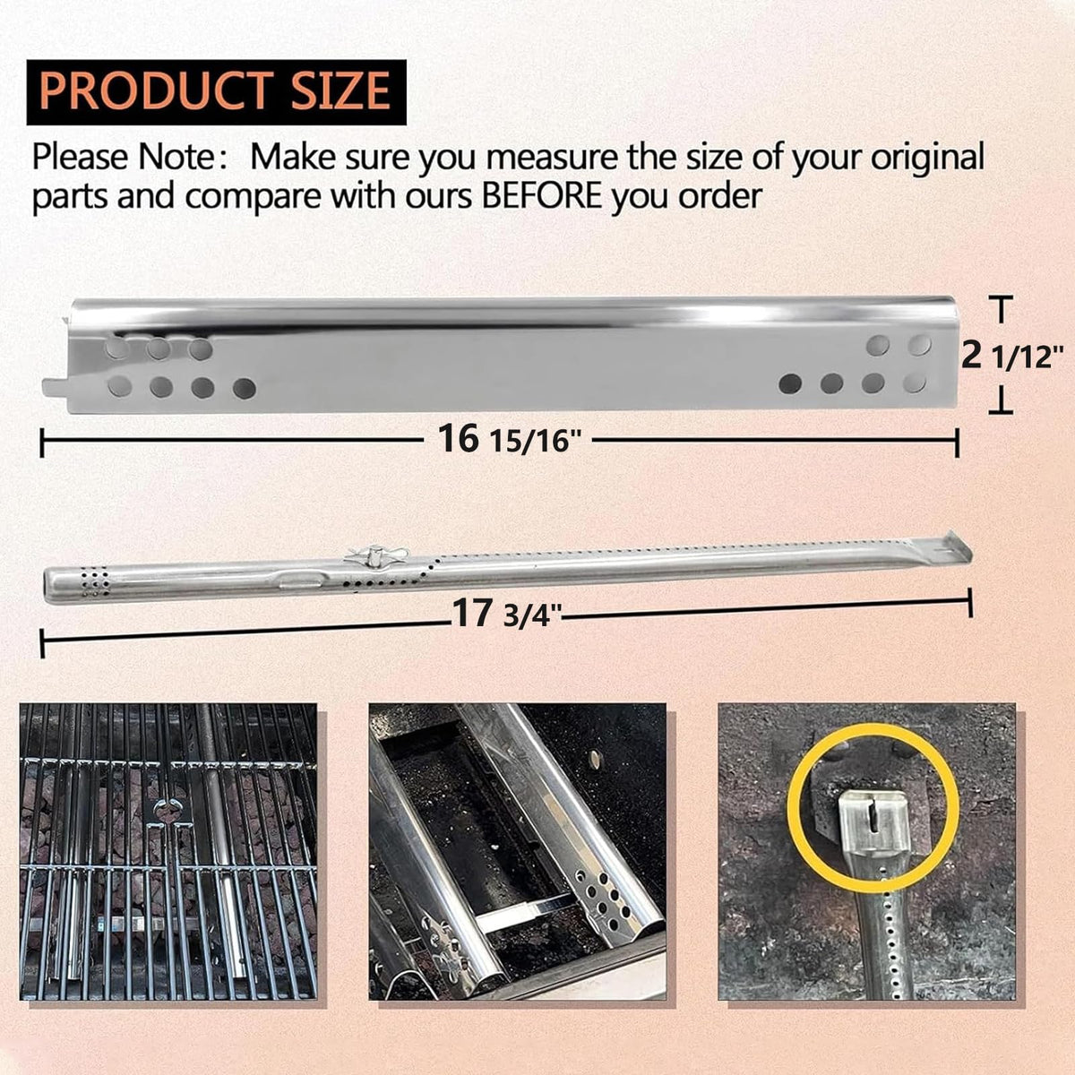 Hongso heat plates replacement for Char-Broil Performance 4-Burner.