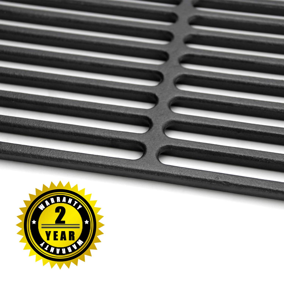 Hongso matte finish cast iron grates for long-lasting grilling performance.