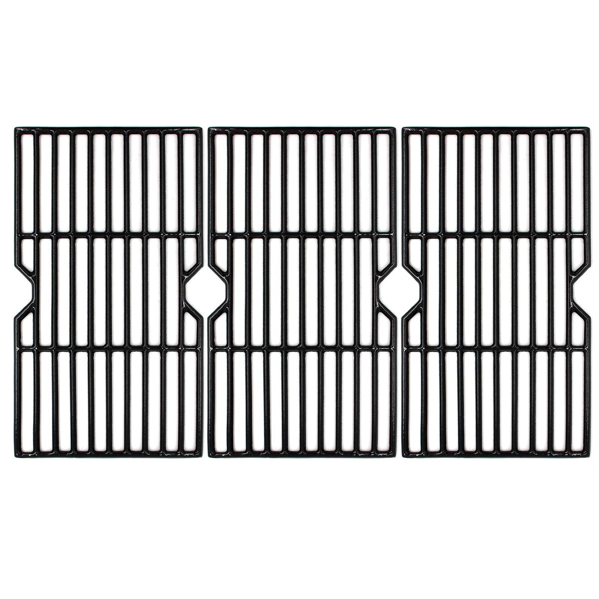 Hongso polished porcelain-coated cast iron grill grate close-up showing durable, heat-retaining surface.