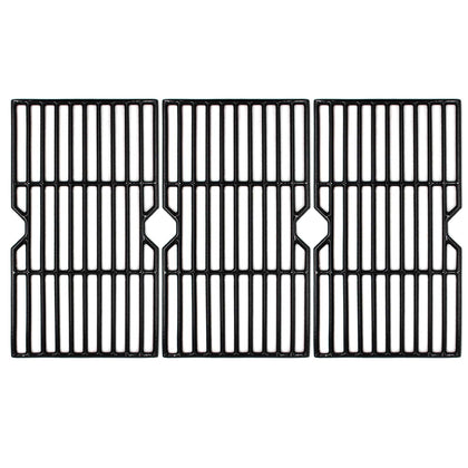 Hongso polished porcelain-coated cast iron grill grate close-up showing durable, heat-retaining surface.