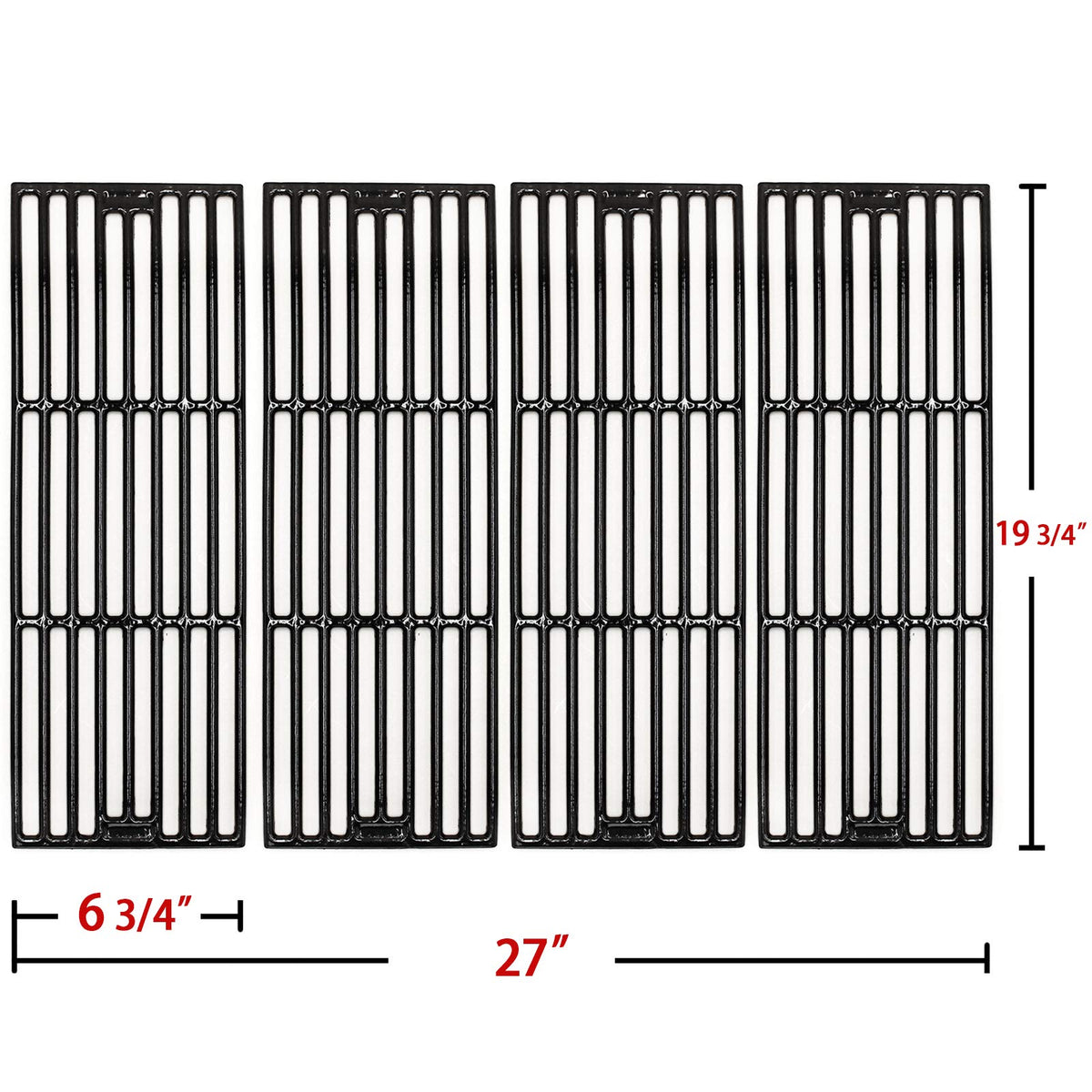 Hongso 4-pack grates for Chargriller; durable replacement with easy cleanup
