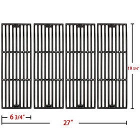 Hongso 4-pack grates for Chargriller; durable replacement with easy cleanup