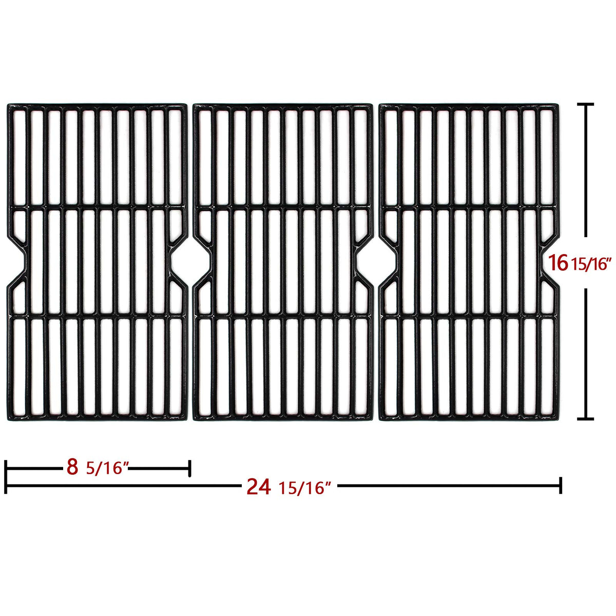 Hongso grill grates close-up showing durable porcelain coating.