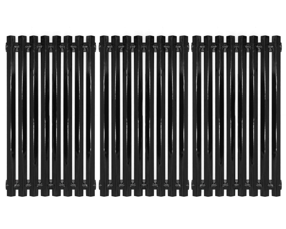 Hongso porcelain grill grate close-up highlights enamel smoothness for even cooking.