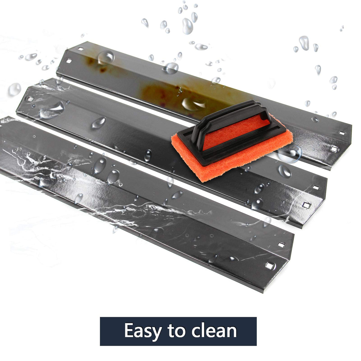Hongso heat plates dimensions view confirms 16 9/16 by 3/4 inch size.