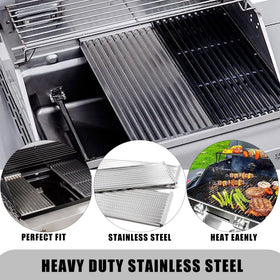 Hongso replacement grill grates kit in stainless steel for longer grill life.