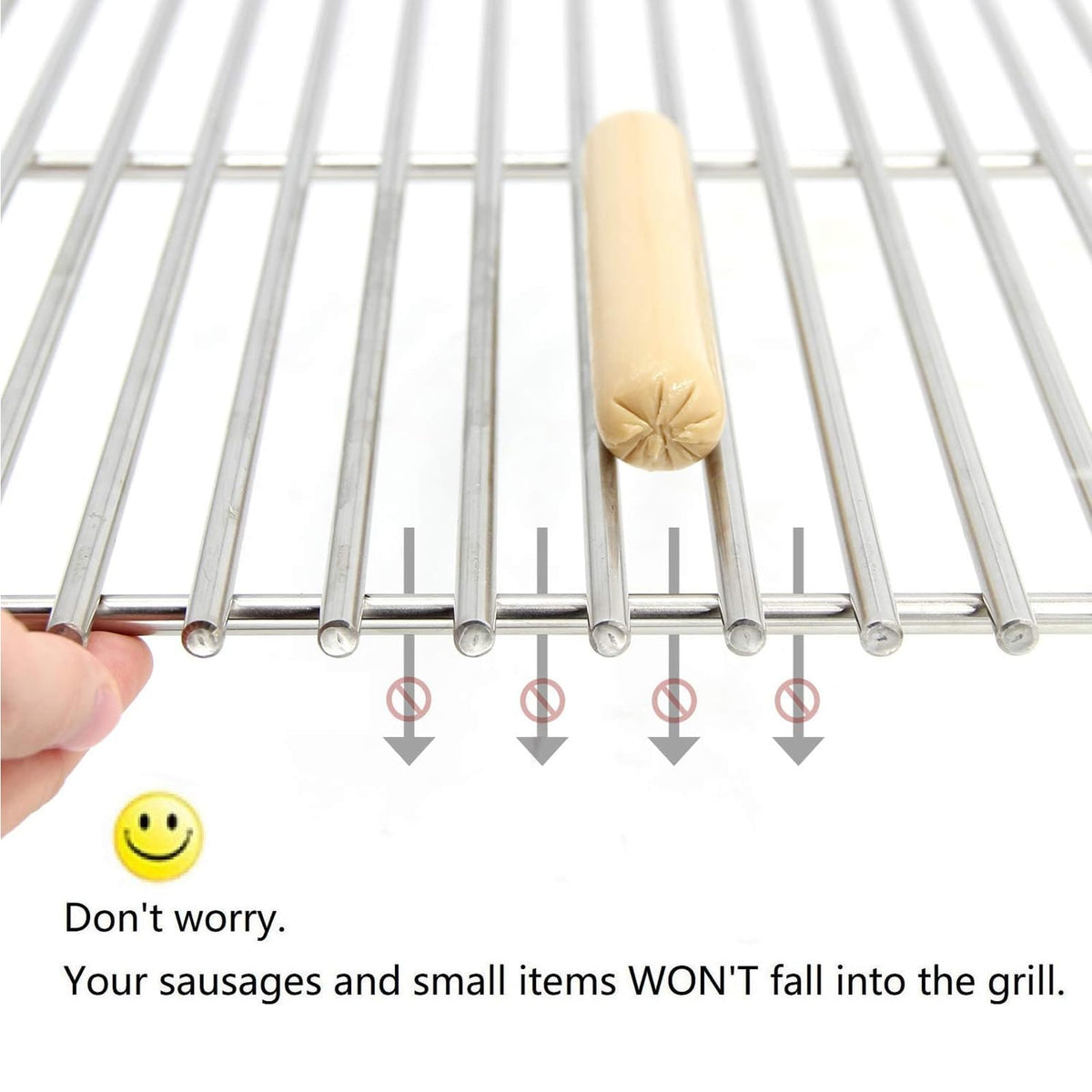 End-cap and rounded rod design visible for safe handling and easy maintenance.
