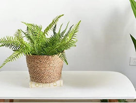 HONGXIMY seagrass planter basket close-up shows durable woven texture.
