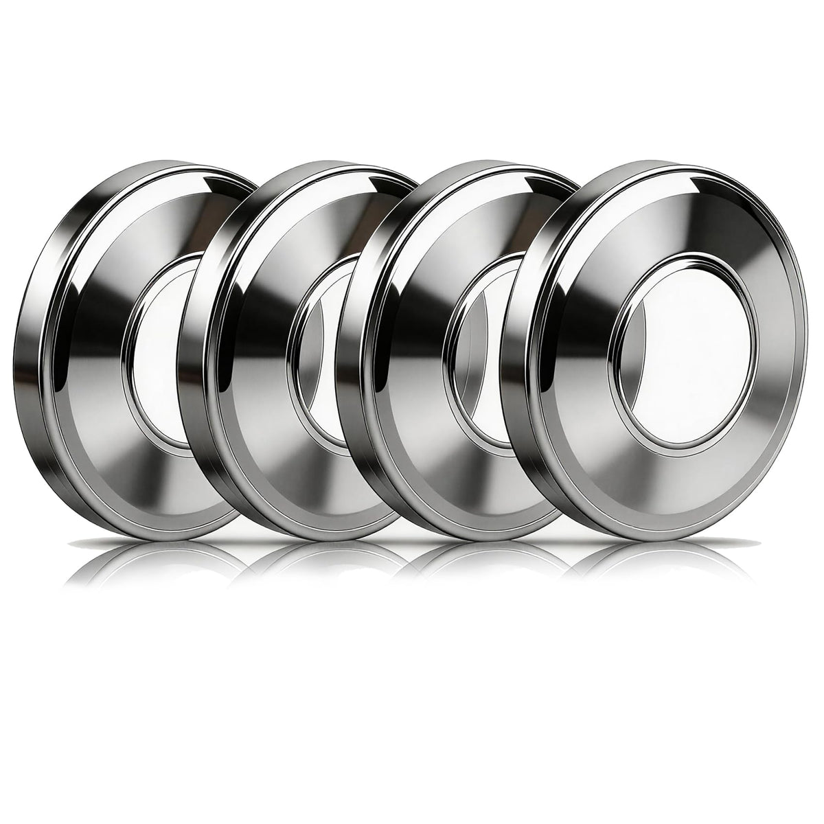 Honkador pool ladder escutcheon plate 4-pack protecting rails and improving appearance.