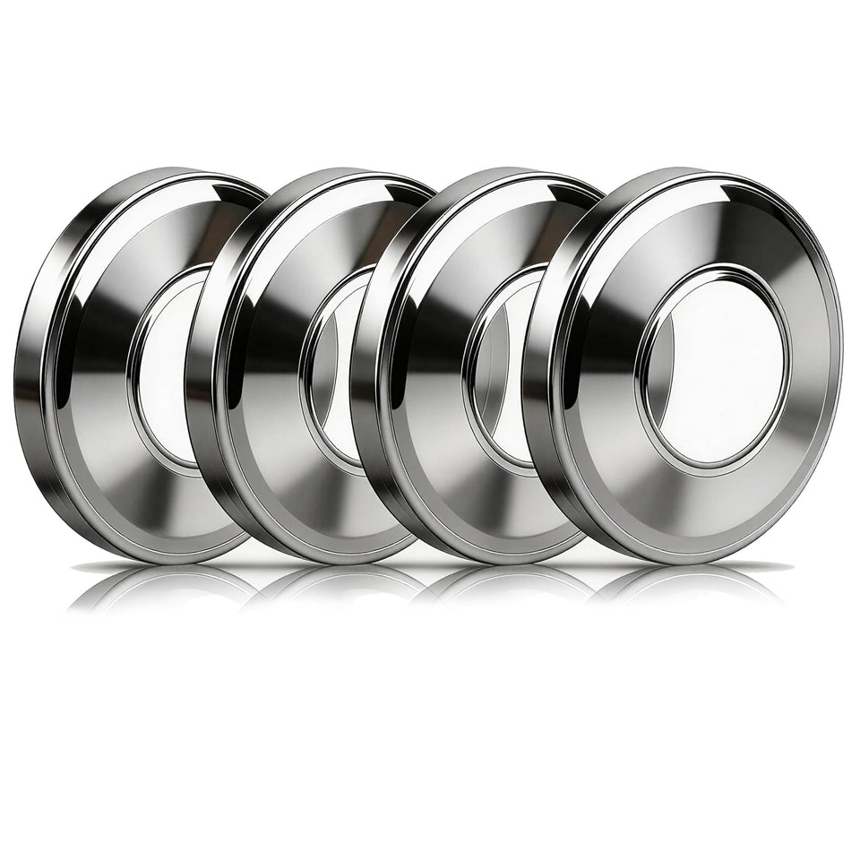 Honkador pool ladder escutcheon plate 4-pack protecting rails and improving appearance.