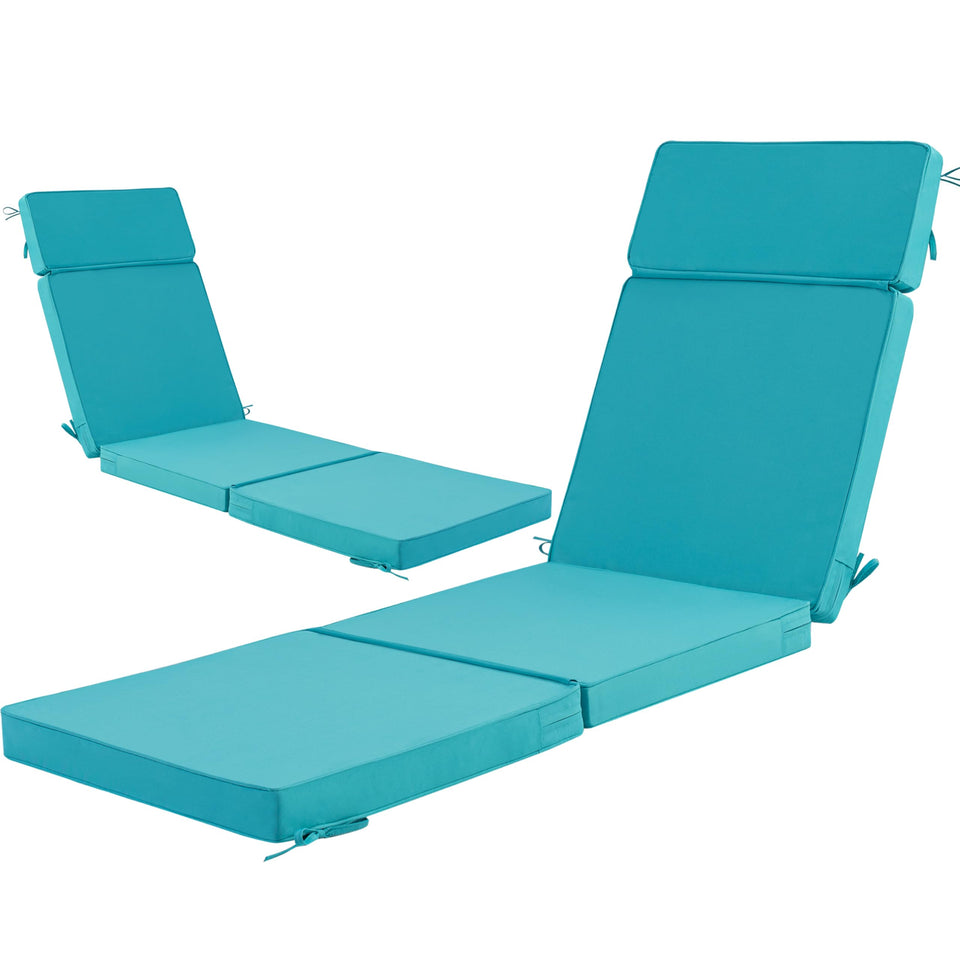 Honorbox teal 72x21 chaise cushion with removable cover for easy cleaning.