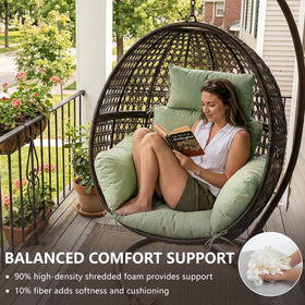 Honorbox cushion filled with 90 percent high-density foam for plush support.