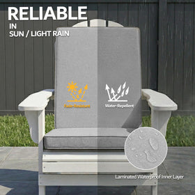 Honorbox cushions with water-repellent fabric protect against light rain
